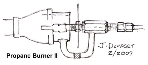 Propane burner design by Jock Dempsey