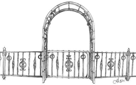 Wrought Iron Trellis - Jock Dempsey