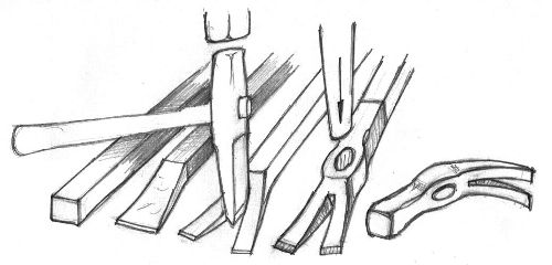 Making a Colonial style claw hammer - Click to load iForge demo