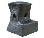 Large block anvil with upsetting table
