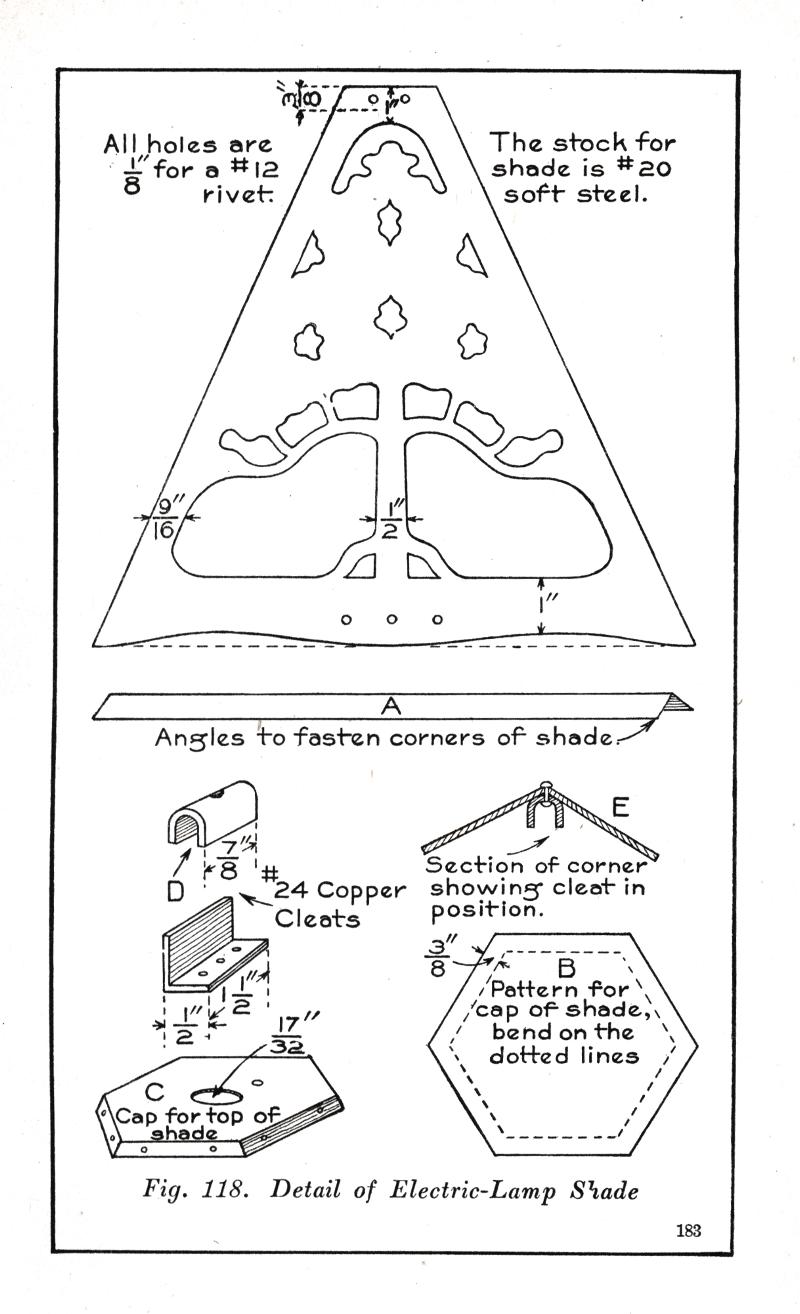 Fig. 118, Detail of Electric-Lamp Shade, p.183