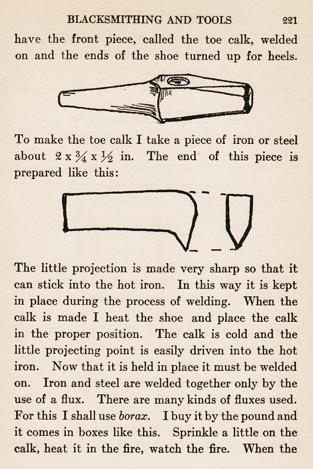 Horseshoe, shoe, toe calk, punch, borax, weld, welding, anciant technique, 
