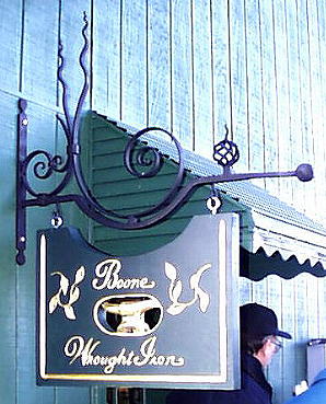 Shop entrance sign