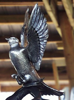 Carved Iron Bird