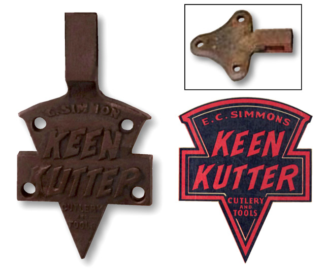 Bench plate and logo side by side